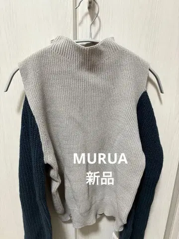 MURUA 바이컬러 니트 스웨터 프리 사이즈