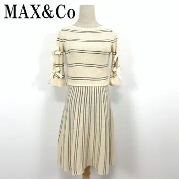 LA5839 맥스앤코 반팔 리브 디자인 원피스 베이지 XS