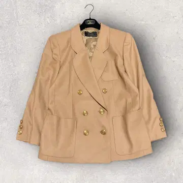 새상품급 레리안 테일러드 자켓 더블 브레스트 카멜 11 골드 버튼