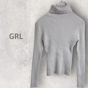 [그레일] 리브 니트탑 M 터틀넥 니트 스웨터 타이트 겨울 의류