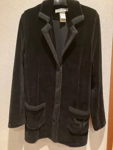 새상품급 소니아 리키엘 빈티지 블랙 벨로아 자켓 XS