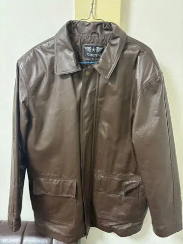 FLYING TIGER 브라운 가죽 자켓