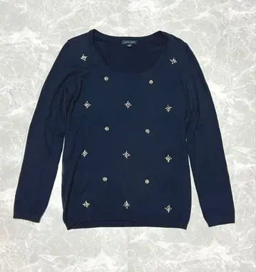 TOMMY HILFIGER 비쥬 니트 XS 네이비