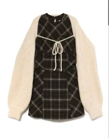 andmary 미미 체크 세트 미니 원피스