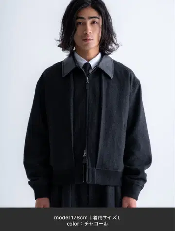 즉시 완판 sinss 트위드 숏 블루종 차콜