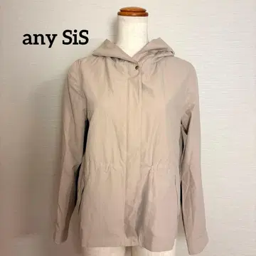 [애니시스] 후드 부착 라이트 아우터 베이지 깔끔한 봄/가을 M