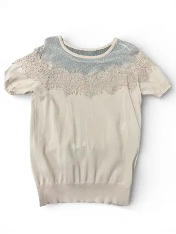 Sov. 반팔 니트 38 베이지