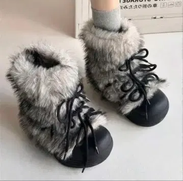 퍼 부츠 그레이