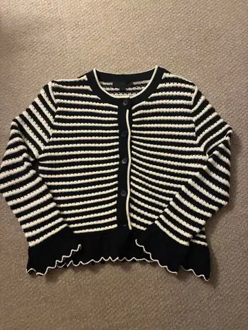 ZARA 스트라이프 니트 가디건 M