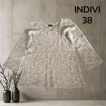 INDIVI 여성용 스웨터 M 울 혼방 38 심플