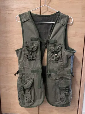Hysterics 낚시용 조끼 카키 다기능 베스트