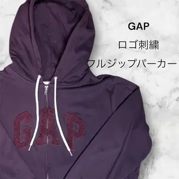 GAP 갭 로고 자수 풀 집업 후드티 size:XL