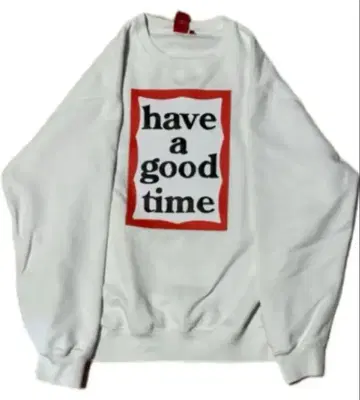 have a good time 화이트 맨투맨