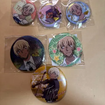 명탐정 코난 아무로 토오루 캔뱃지 묶음 판매 6개 세트