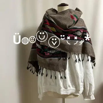 네팔제 동양 에스닉 민족 기모 스톨 빈티지 코디 인테리어