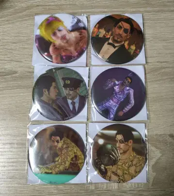 용과 같이 세가 럭키 쿠지 캔뱃지 마지마 고로 6종 세트