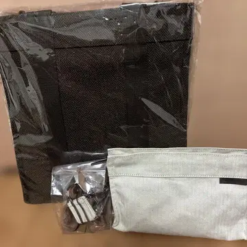 브라운 헤링본 토트백 세트