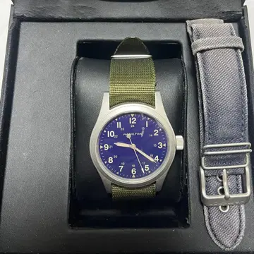 해밀턴 수동 와인딩 시계 밀리터리 파랑 Ships