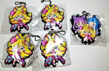 아이돌 프리큐어 캡슐 러버 마스코트 5종 세트