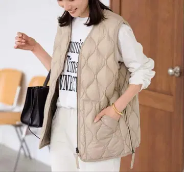 TAION/타이온 MILITARY V NECK WZIP 다운 베스트