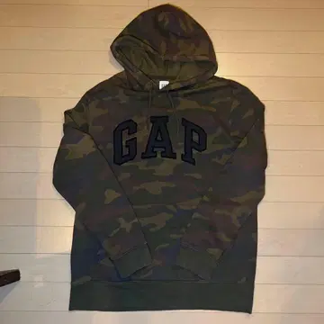 GAP 카모 패턴 후드 부착 후드티 M