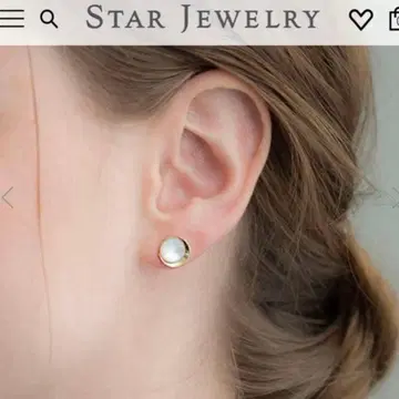 스타 주얼리 k10 문 세팅 귀걸이 오팔