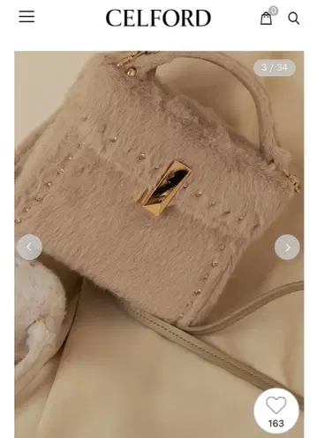 셀포드 뤼탕 비쥬 스터드 퍼 포쉐트 숄더백