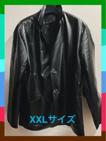 새상품 블랙 인조 가죽 레더 자켓 XXL 사이즈