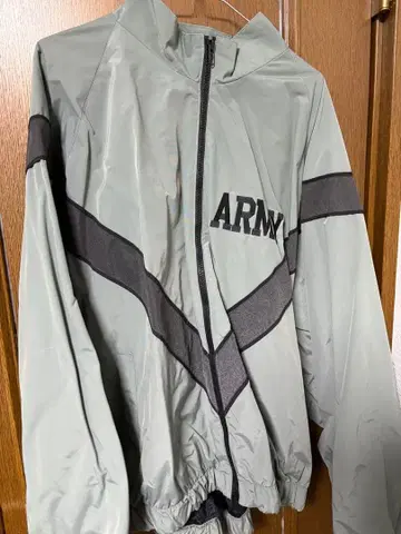 그레이 나일론 자켓 ARMY 로고