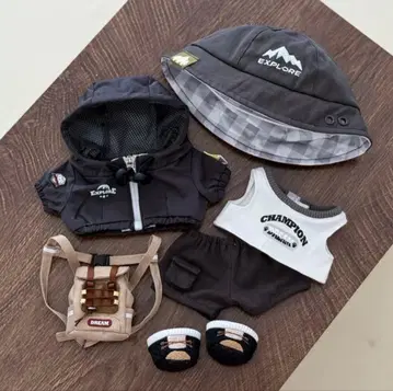 20cm용 아웃도어 옷 갈아입기 의류 세트 고품질 덕질 봉제 인형