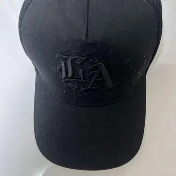 LA 로고 블랙 캡 메쉬