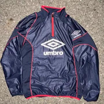 00s umbro 하프 지퍼 나일론 자켓 센터 로고 y2k 짧은 기장