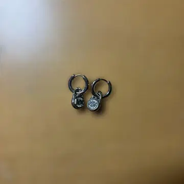 실버 후프 귀걸이