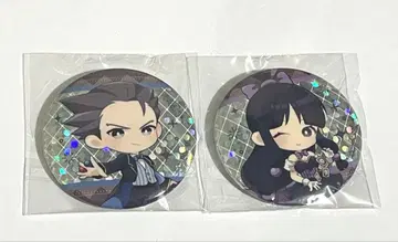 대역전재판 역전재판 캡콤카페 캔뱃지 나루호도 류이치 아야사토 마요이 세트