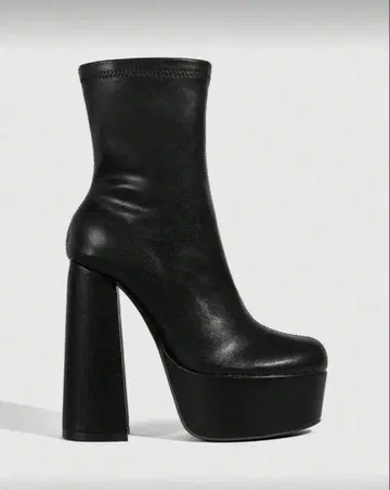 블랙 하이힐 부츠