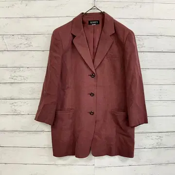 KORET 테일러드 자켓 울 혼방 와인 레드 고급 깔끔한 출퇴근