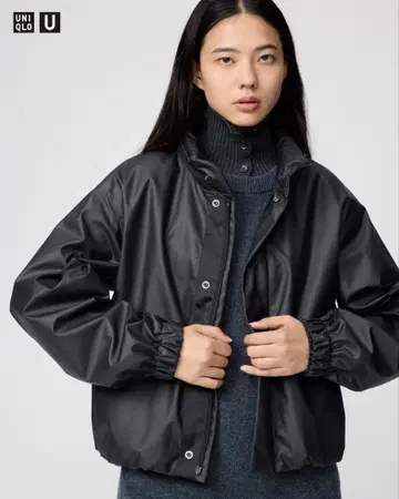 새상품 유니클로 UNIQLO 코팅 숏 블루종