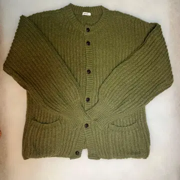 epnok 리브 가디건 올리브