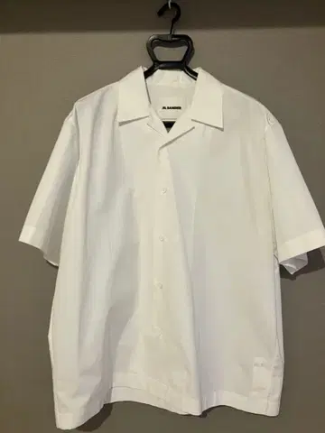 새상품 JIL SANDER 화이트 반팔 셔츠 사이즈 42