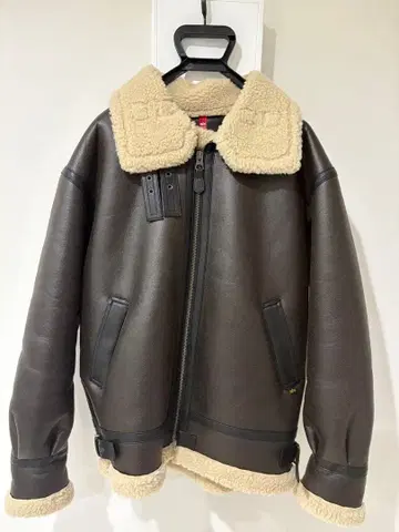 ALPHA INDUSTRIES 가죽 보아 자켓 X-LARGE