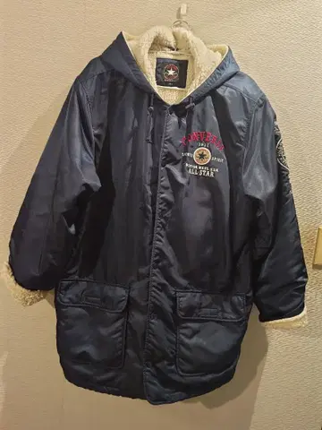 CONVERSE 플리스 라이닝 자켓 네이비