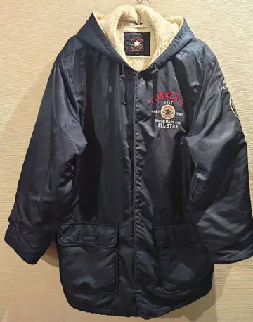 CONVERSE 플리스 라이닝 자켓 네이비