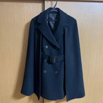 Lily Brown 2way 케이프 코트 판초 블랙