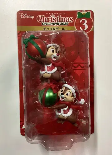 해피 복권 박스 있음 디즈니 크리스마스 오너먼트 2025 칩&데일