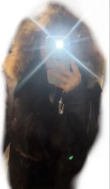 다크 브라운 다운 자켓 퍼 포함