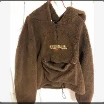 브라운 보아 후드티 후드 부착 오팔 도쿄