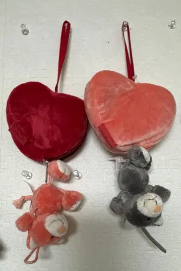 nici 고양이 캣 하트 러브 발렌타인 핑크 레드 그레이