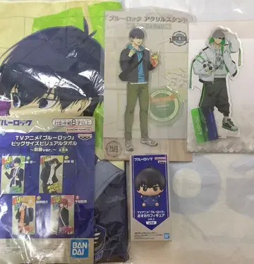 블루 록 이사기 요이치 타월 아크릴 스탠드 앉아있는 피규어 묶음 판매