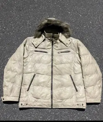 퍼 달린 다운 재킷 그런지 헤이세이 갸루