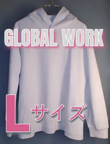 GLOBAL WORK L 사이즈 스웨이드 라이크 후드티
